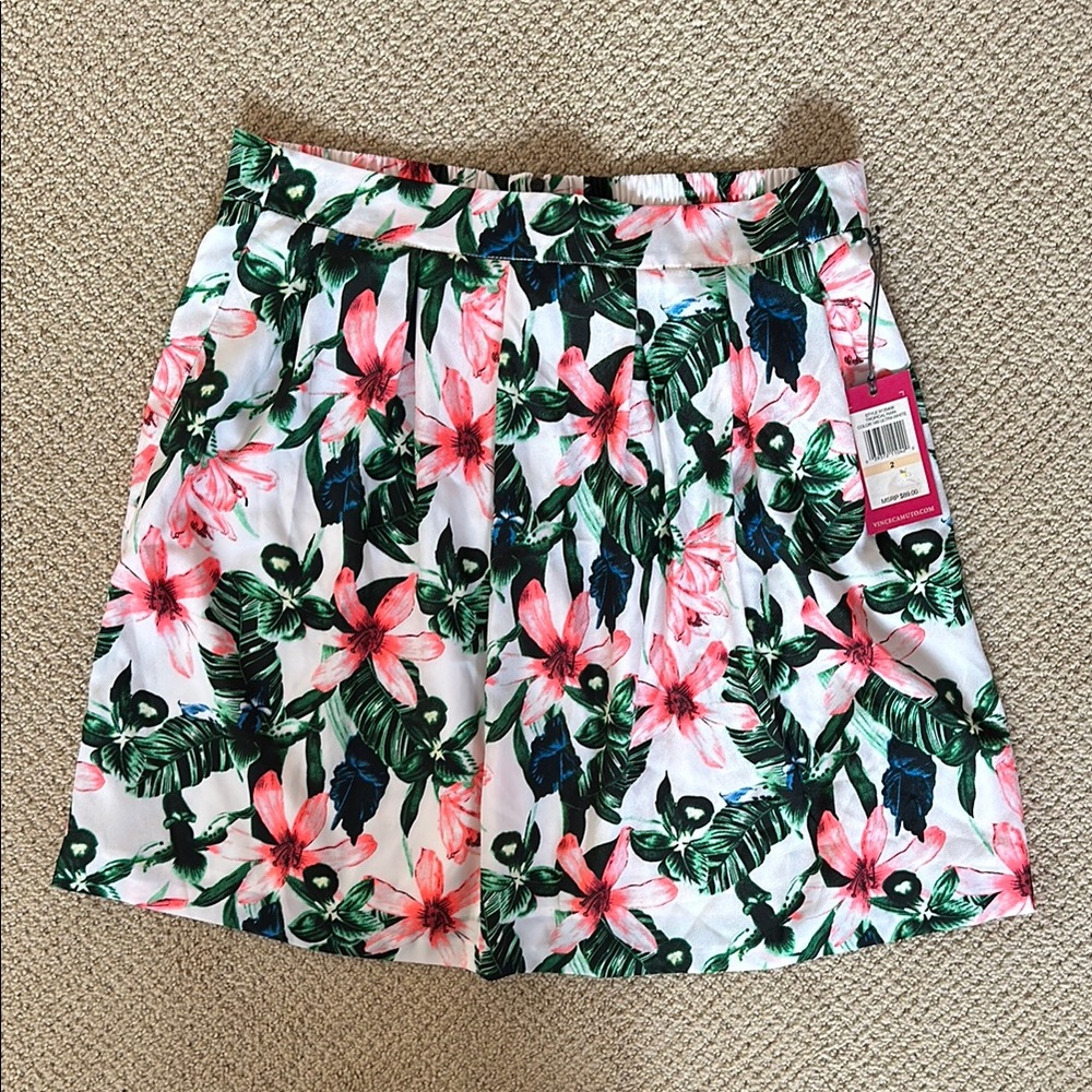 New! Vince Camuto Floral Summer Hawaiian Skirt